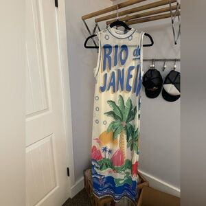 Farm Rio cover up with removable slip dress.